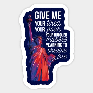 Statue of Liberty Immigration Political Design Sticker